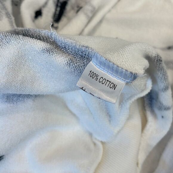 Tye Dye Blue/White Hooded Sweatshirt and Short Matching Set (S/M) - Picture 11 of 14